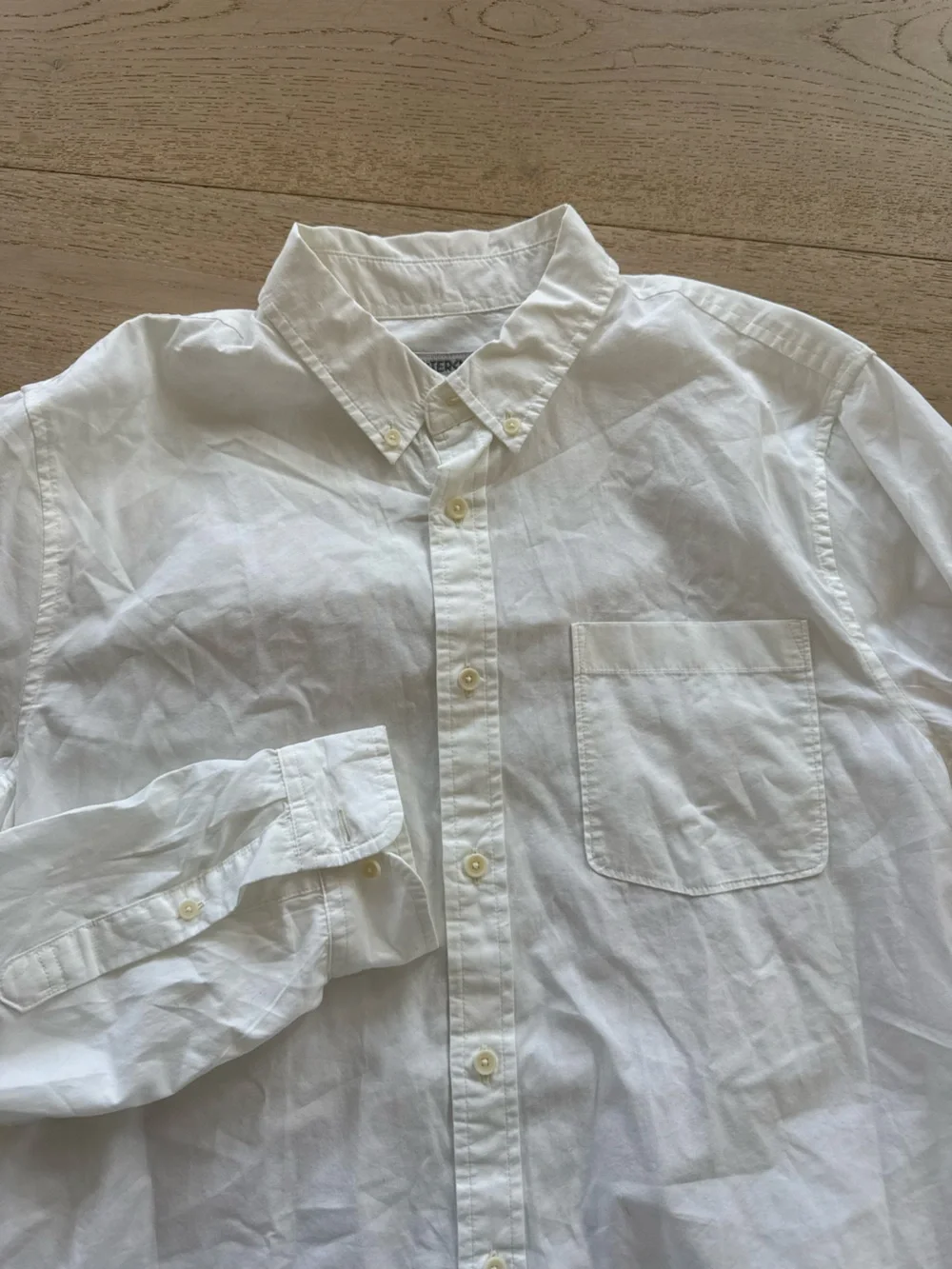 Outerknown Organic Cotton Shirt White Button Down Men's M Oxford - Picture 3 of 9